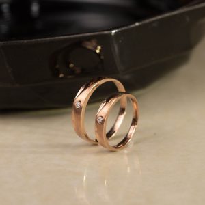 .054 CTW Diamond Wedding Ring 18K Rose Gold WR190-RG IMS sep