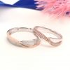 .13 CTW Diamond Infinity Wedding Ring 18k Twotone Gold WR215 (IMS)