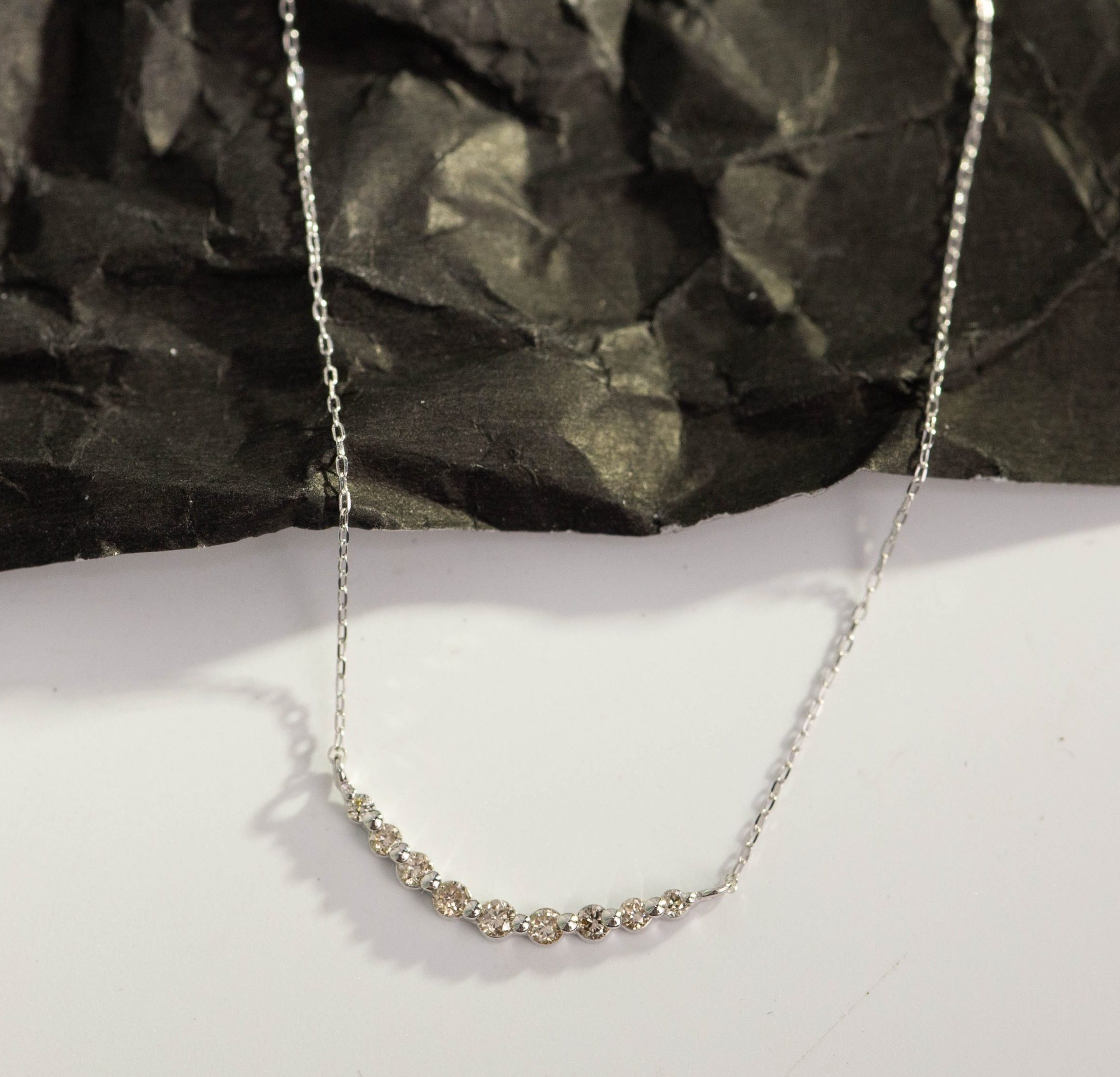 .10 CTW Diamond Necklace 18k White Gold N45W