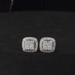 .48 CTW Diamond Stud Earrings 18K White Gold E223-WG