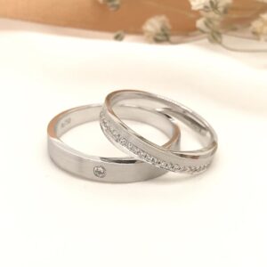 .122 CTW Diamond Infinity Wedding Ring 18k White Gold WR220 (IMS)