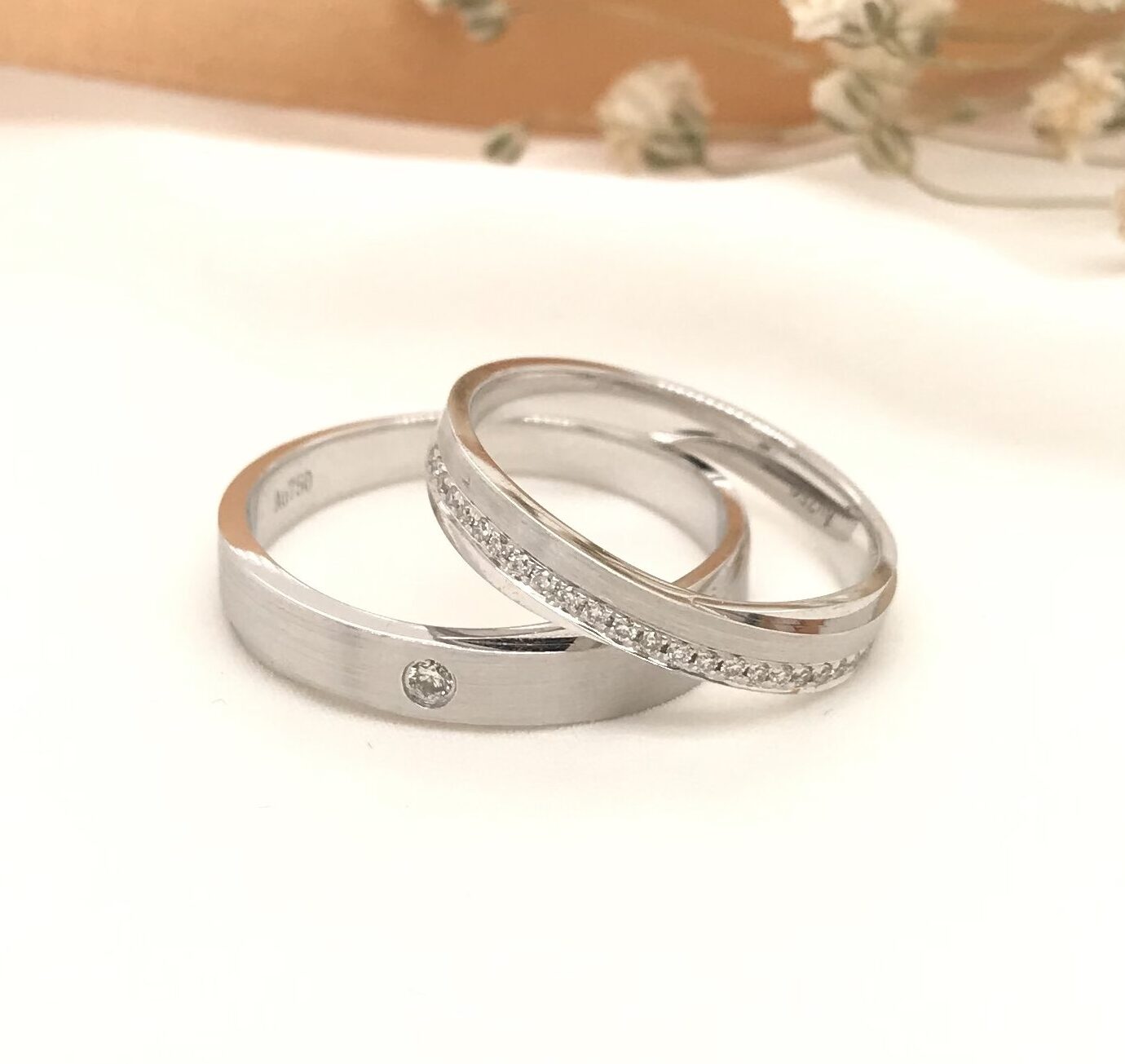 .122 CTW Diamond Infinity Wedding Ring 18k White Gold WR220 (IMS)