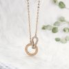 .136 CTW Diamond Necklace 18k Rose Gold N131