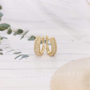 .50 CTW Diamond Clip Earrings 18k Yellow Gold JS33E