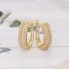 .50 CTW Diamond Clip Earrings 18k Yellow Gold JS33E