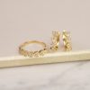 1.19 CTW Diamond Earrings & Ring Set 18k Yellow Gold JS104