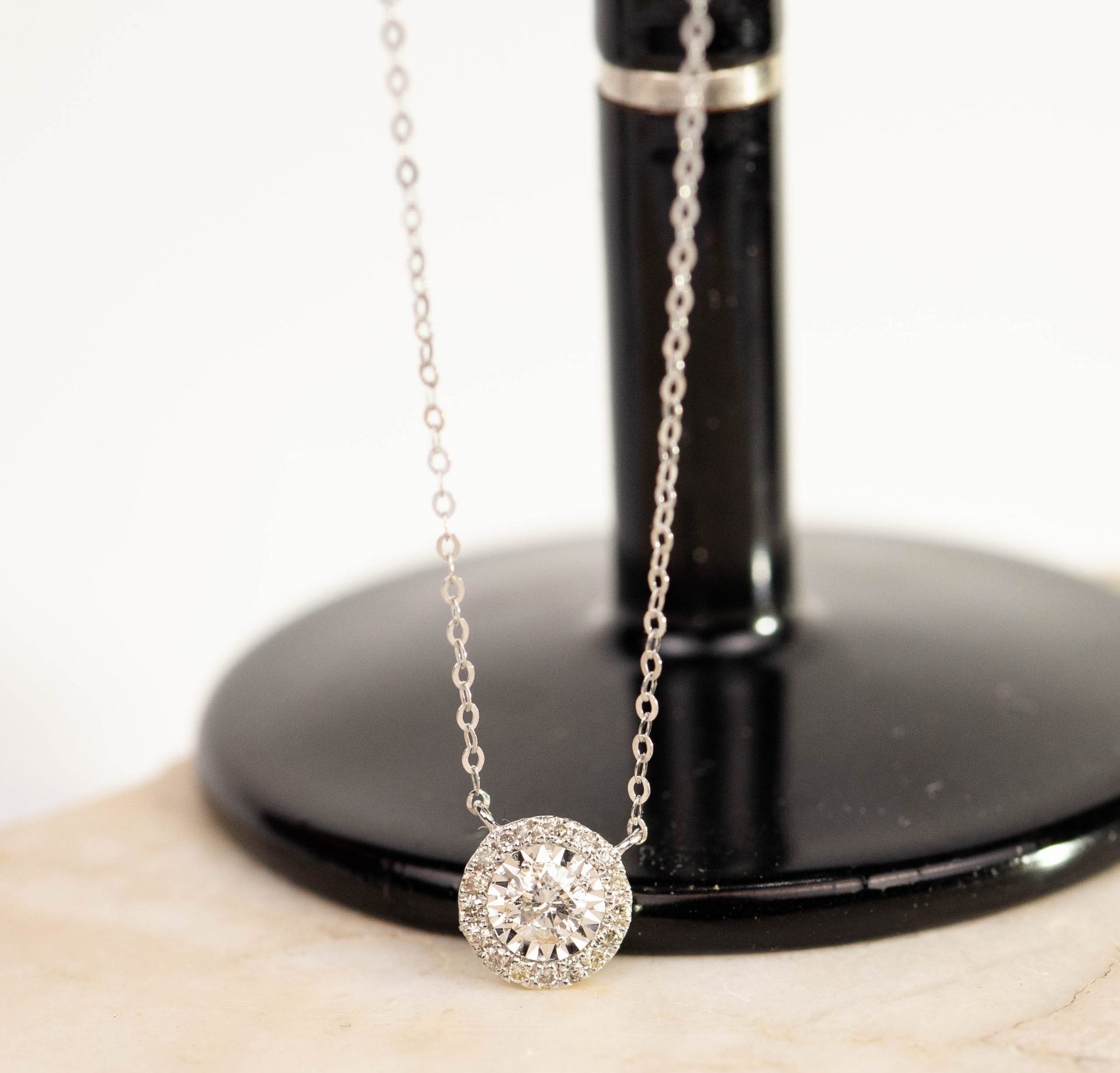 .22 CTW Diamond Necklace 18k White Gold N115