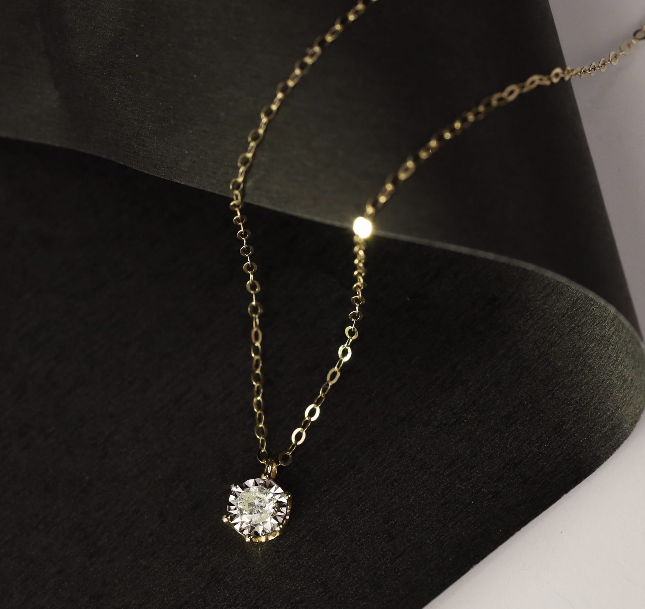 .10 Carat Diamond Necklace Twotone Gold N137