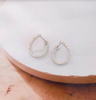 .60 CTW Diamond Earrings 18k White Gold E617W