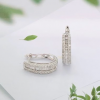 .50 CTW Diamond Clip Earrings 18k White Gold JS32E