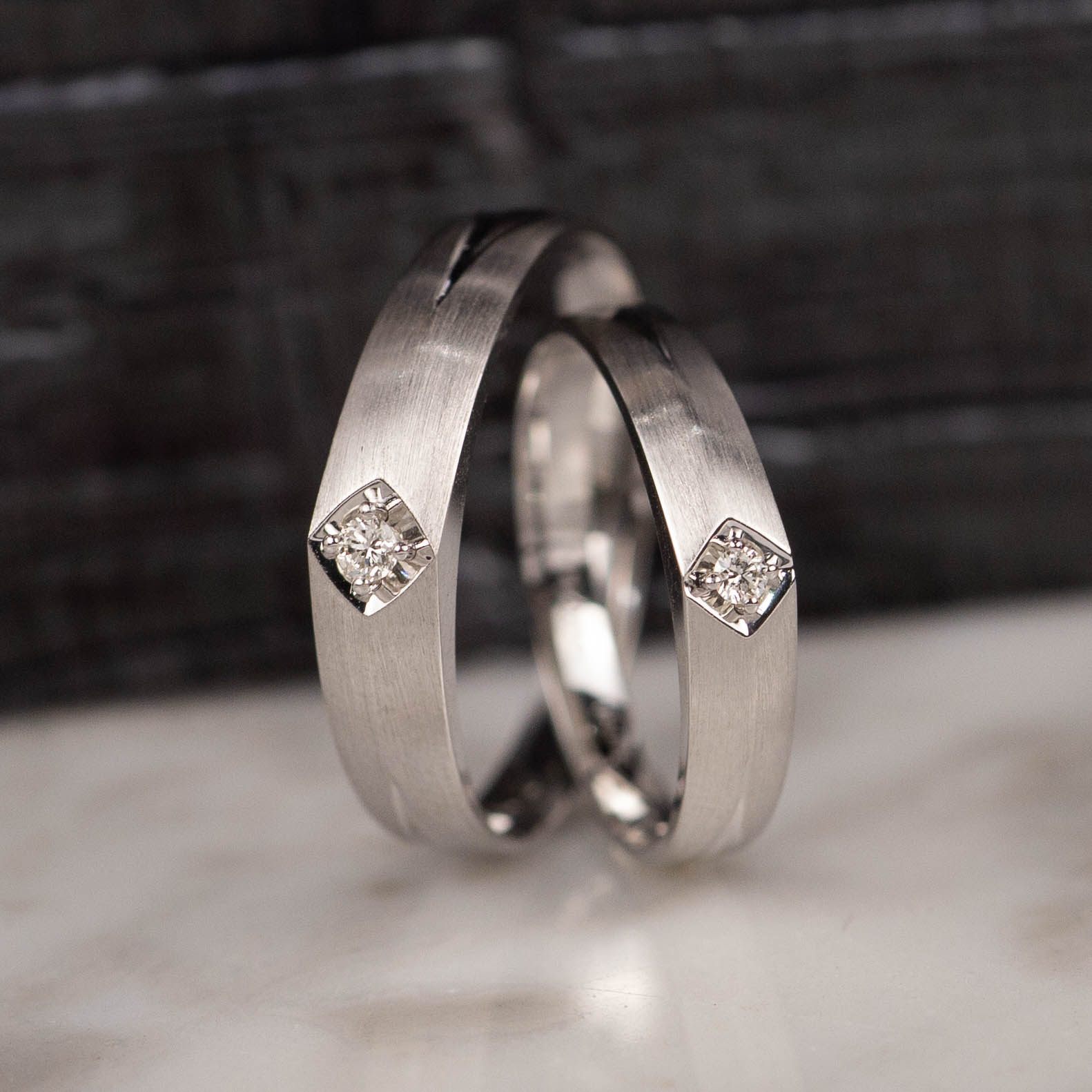 .054 CTW Diamond Wedding Ring 18K White Gold WR184