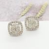 1.20 CTW Diamond Earrings 18K White Gold E265
