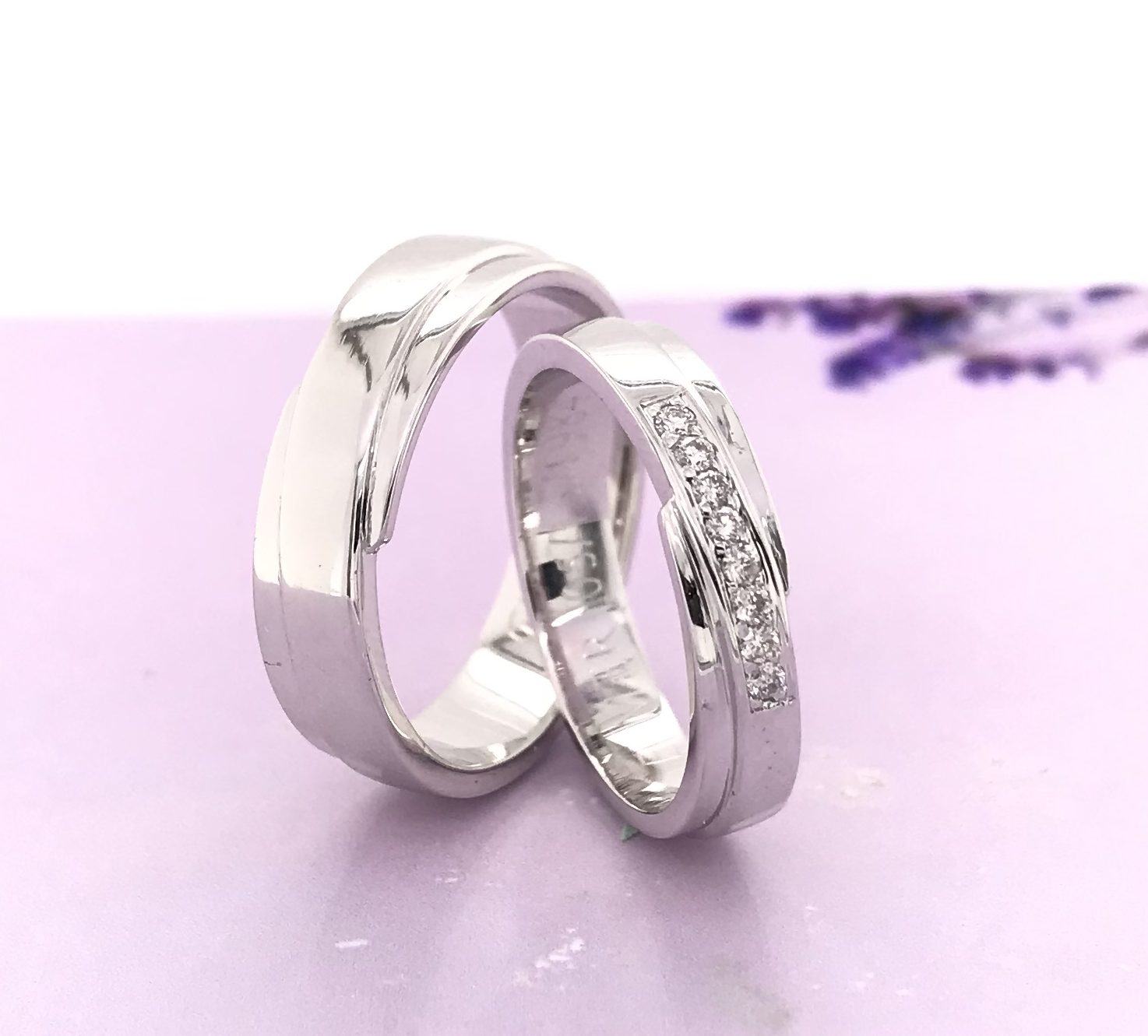 .08 CTW Diamond Wedding Ring 14k White Gold WR131