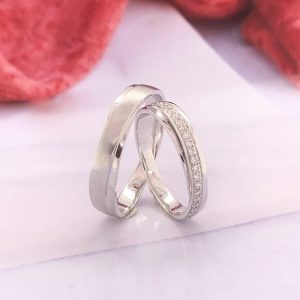 .19 CTW Diamond Wedding Ring 18k White Gold WR246