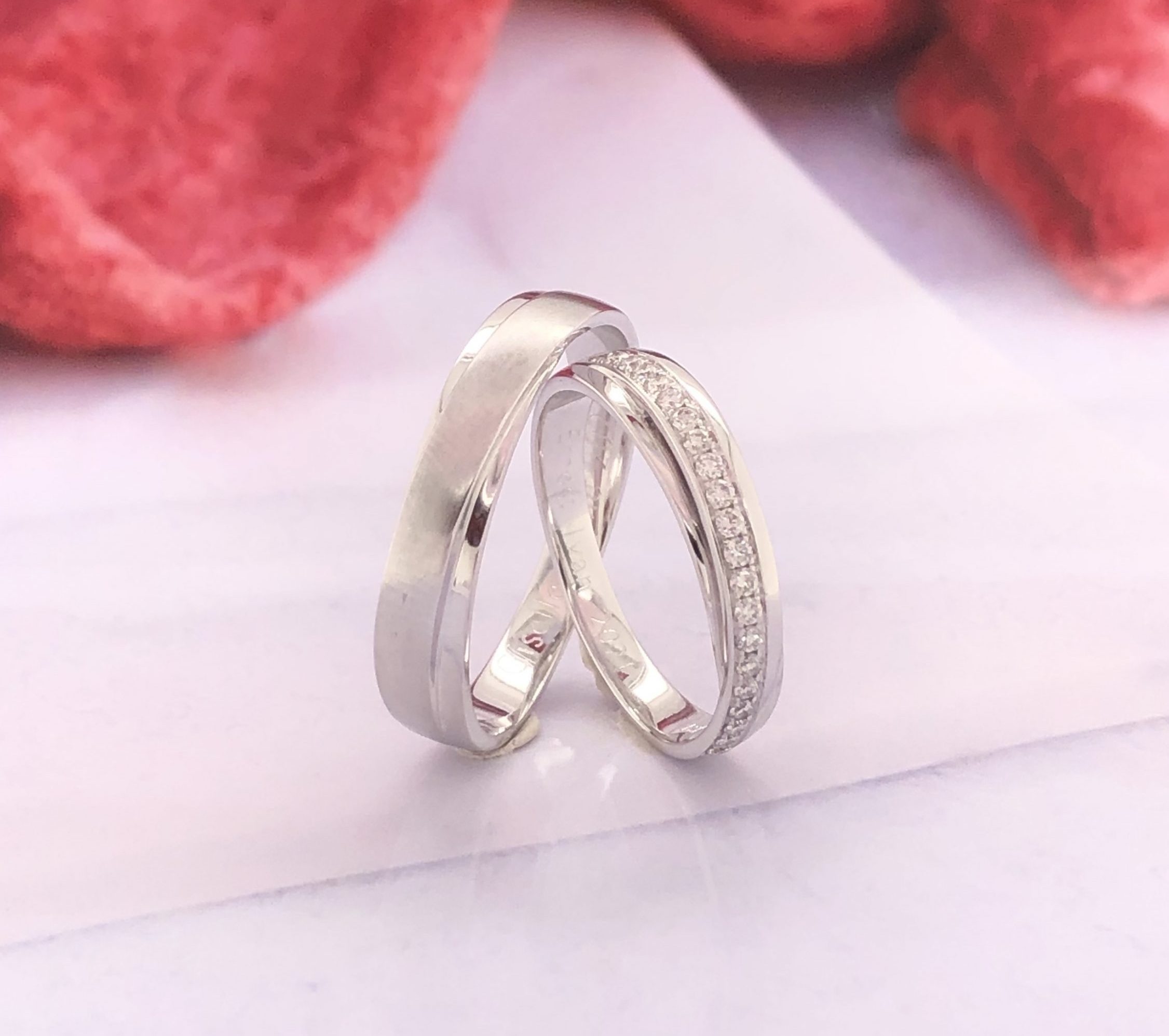 .19 CTW Diamond Wedding Ring 18k White Gold WR246
