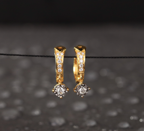 .162 CTW Diamond Clip Earrings 18k Yellow Gold E388Y