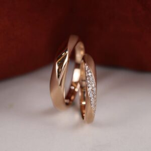 .14 CTW Diamond Wedding Ring 18K Rose Gold WR254-RG IMS