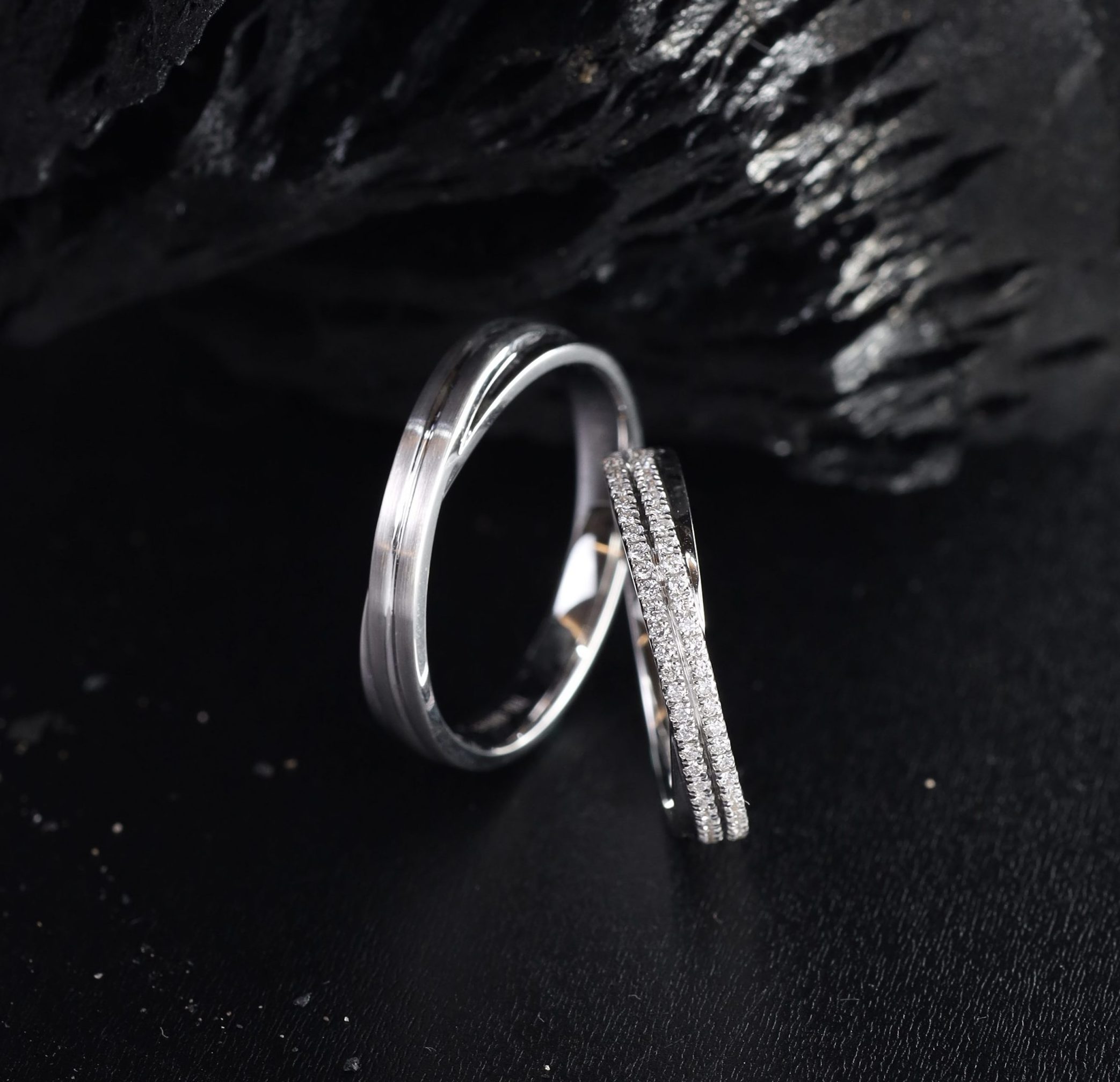 .222 CTW Diamond Wedding Ring 18k White Gold WR248 (IMS)