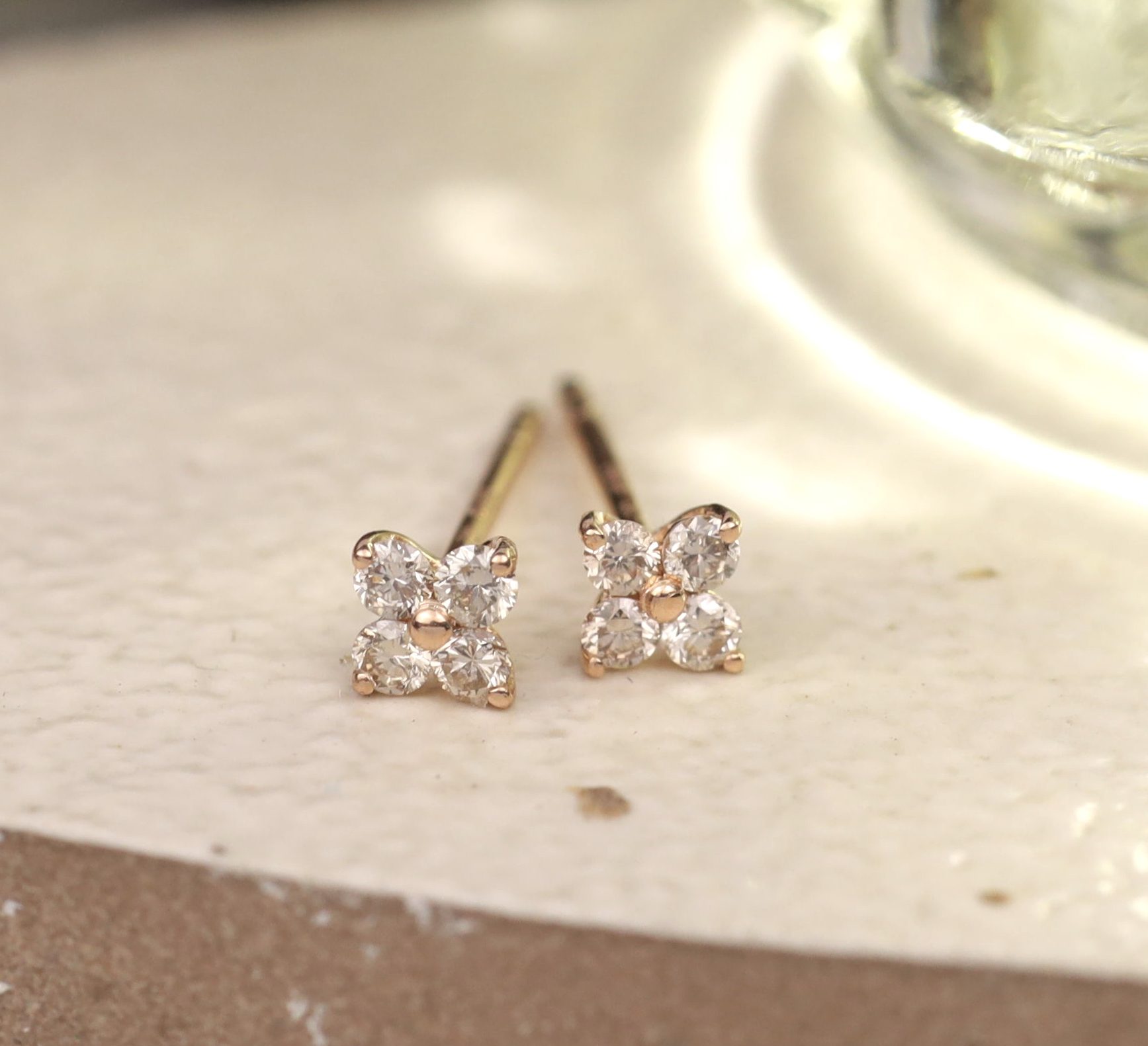 .16 CTW Diamond Earrings 18k Rose Gold E393R