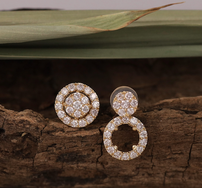 .52 CTW Diamond 3-Way Earrings 18k Yellow Gold E636Y