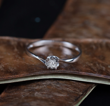 Real Diamond Engagement Ring Online for Women in Silver – Radiant Bay-baongoctrading.com.vn