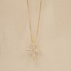 .50 CTW Diamond Cross Necklace 18k Yellow Gold N116Y
