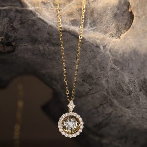 .25 CTW Diamond Necklace 18k Yellow Gold N156Y