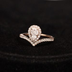 .65 CTW Diamond Engagement Ring 18k Rose Gold ER668-RG