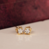 .034 CTW Diamond Earrings Twotone Gold Earrings JS52E-YG