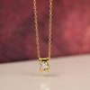 .025 Carat Diamond Necklace Twotone Gold JS52N-YG