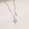 .12 CTW Diamond Cross Necklace 18k White Gold N181W