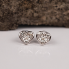 .04 CTW Dancing Diamond Heart Earrings 18k WhiteGold DDE01