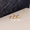 .057 CTW Diamond Earrings & Necklace 18k Twotone Gold JS49Y