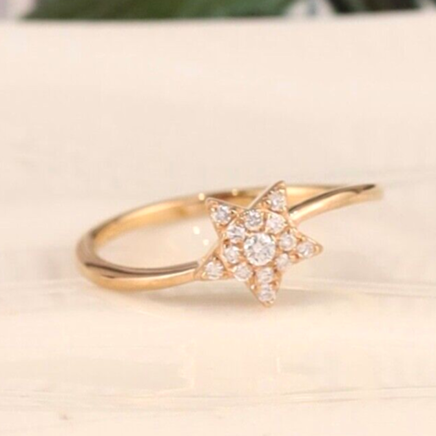 .117 CTW Diamond Engagement Ring 14k Rose Gold JS140R-RG