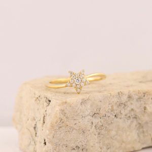 .121 CTW Diamond Engagement Ring 14k Yellow Gold JS140R-YG sep
