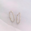 .50 CTW In & Out Diamond Loop Earrings 18k White Gold E703W