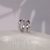 .054 CTW Diamond Clip Earrings 18k White Gold E728W
