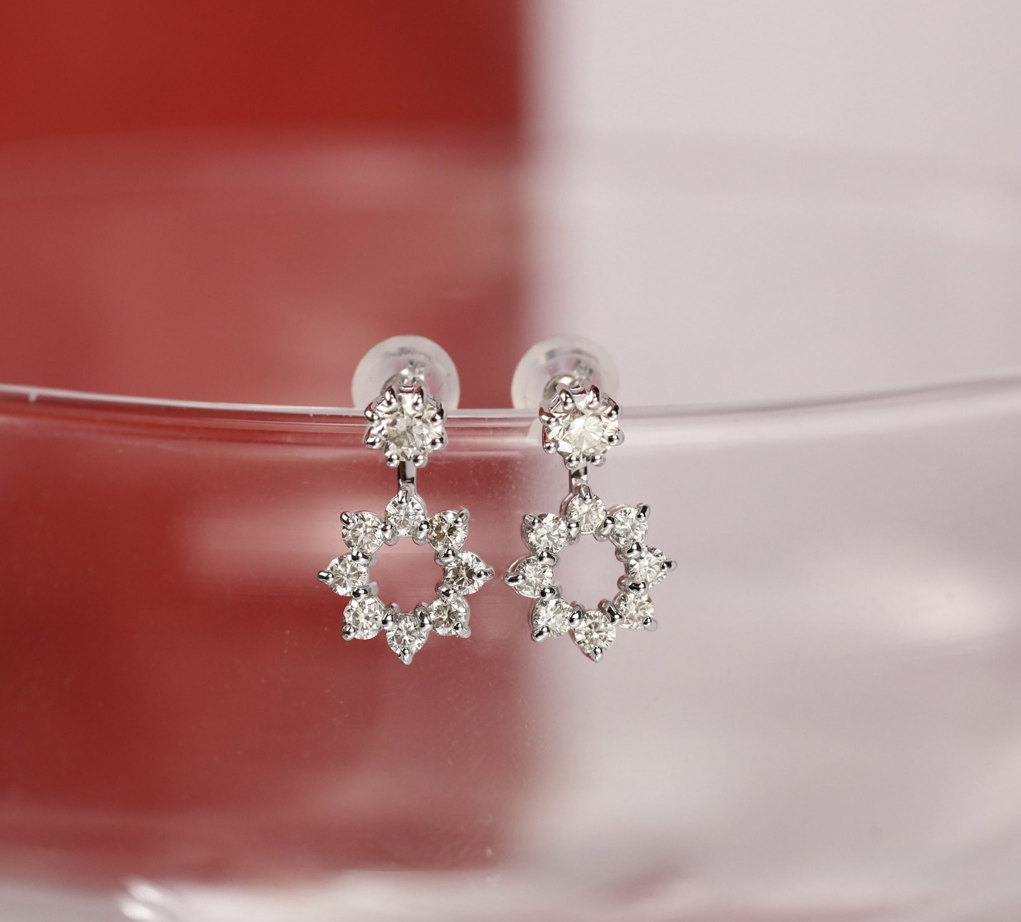 .80 CTW Diamond 2-Way Earrings 18k White Gold E756W