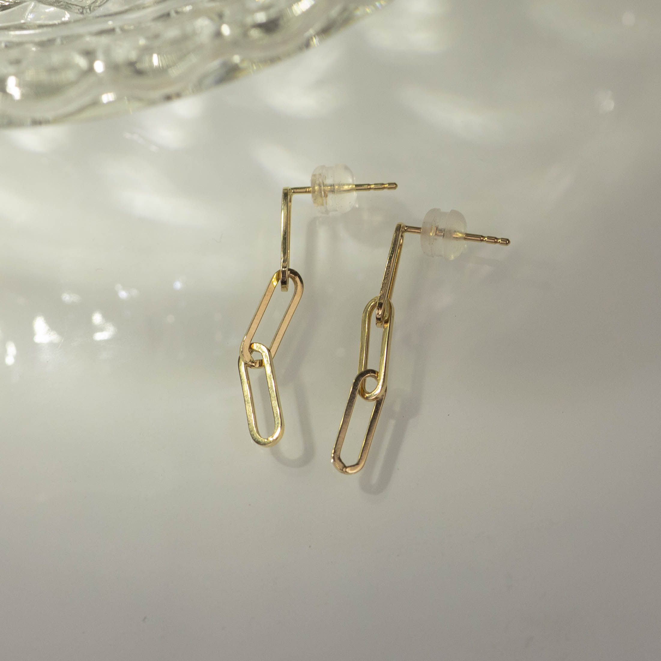 Linked Chain Earrings 18k Yellow Gold E789