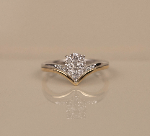 .30 CTW Diamond Engagement Ring 18k Twotone Gold ER629Y
