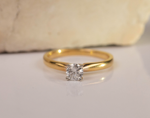 .33 Carat Diamond Engagement Ring 14K Twotone Gold ER694