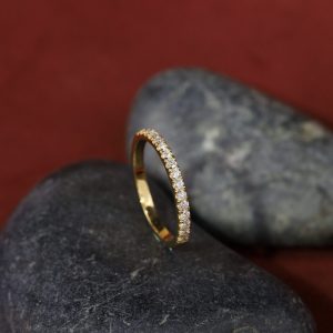 .32 CTW Diamond Half Eternity Ring 14k Yellow Gold HE280