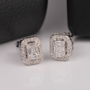 .226 CTW Diamond Earrings 14k White Gold JS03E
