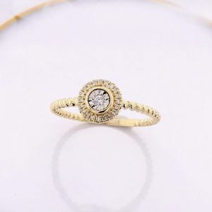 .071 CTW Diamond Ring 14k Twotone Gold JS129YG-R