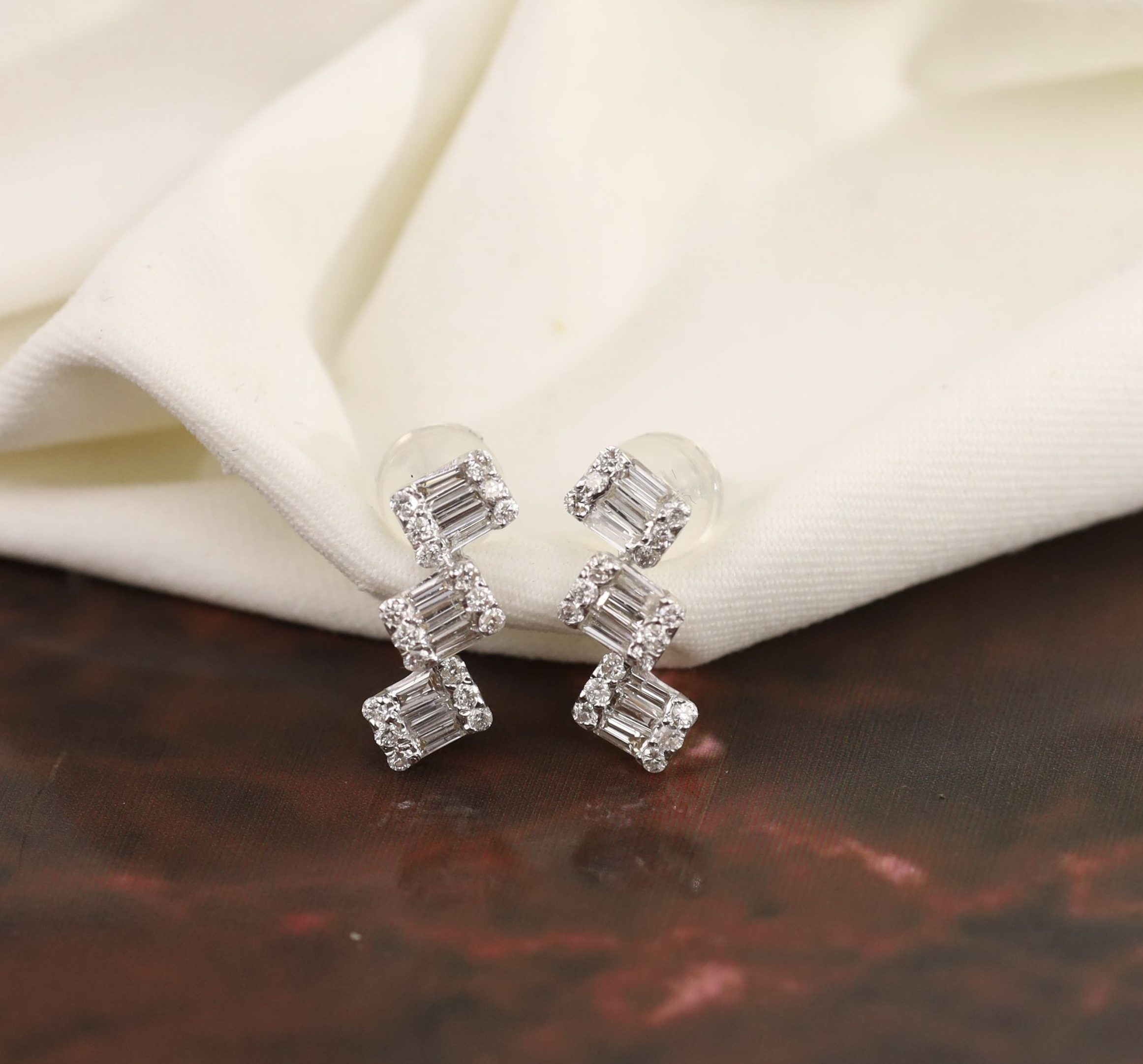 .38 CTW Diamond 2-Way Earrings 18K White Gold JS132E-WG