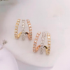 .90 CTW Diamond Earrings Tricolor Gold JS135E