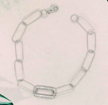 .26 CTW Diamond Linked Chain Bracelet 18k White Gold JS137B-WG
