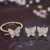 .306 CTW Diamond Earrings & Ring Set 14k Yellow Gold JS139-YG