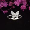 .113 CTW Diamond Butterfly Ring 14k White Gold JS139R-WG