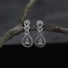 .332 CTW Diamond Dangling Earrings 14k White Gold JS143E